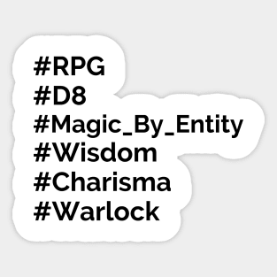 Warlock hashtag Sticker